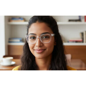 Peepers To The Max Blue Light Readers +1.00 Clear – Minimalist, Y2K, Casual